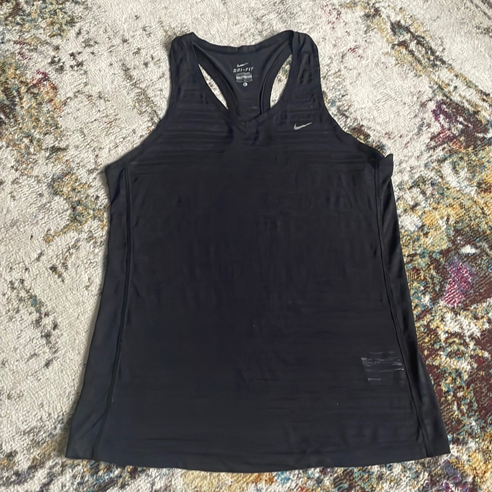 Nike black top, size L